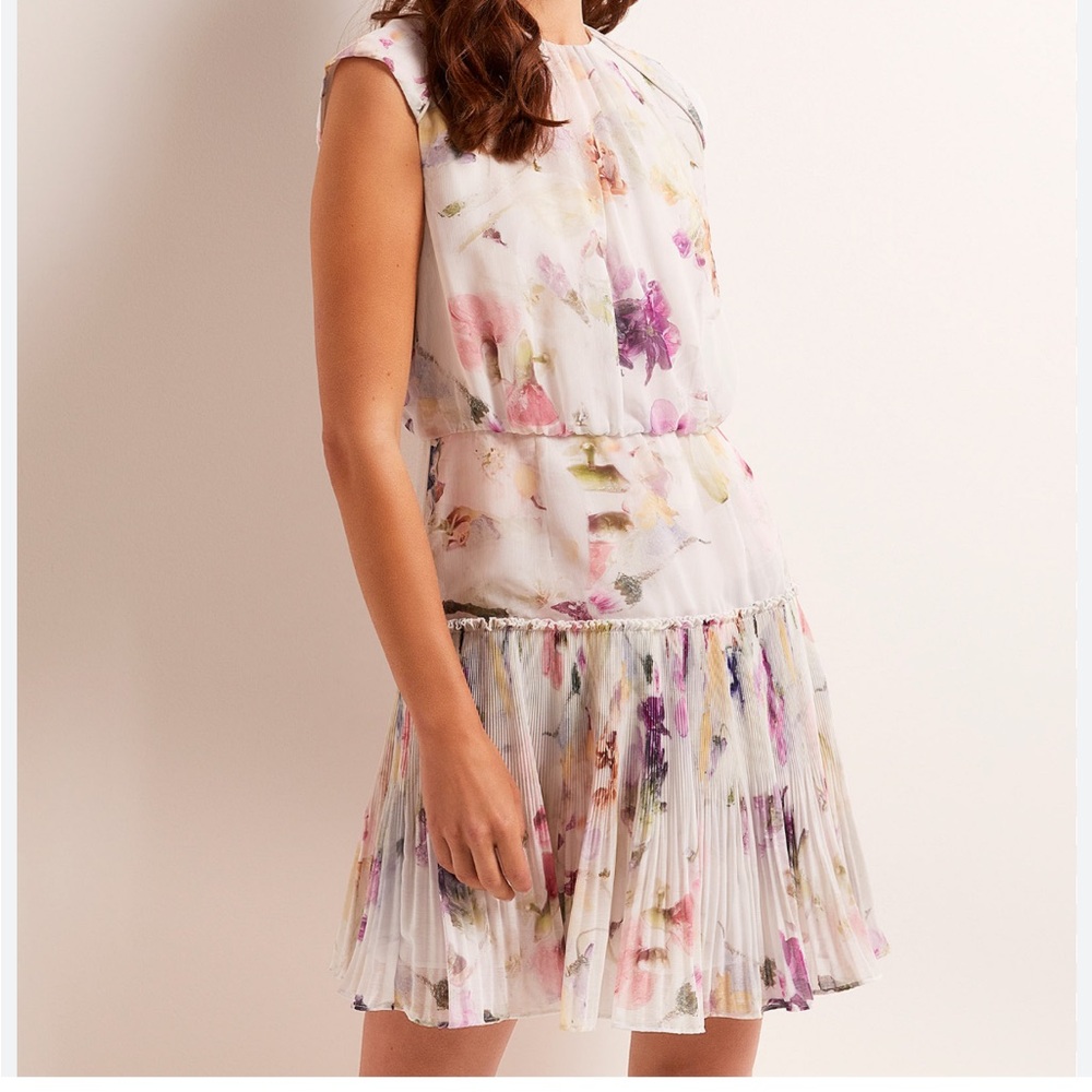 Ted Baker London Floral Mini Dress - Multicolor